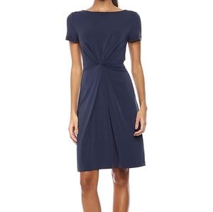 Crepe knit twist dress